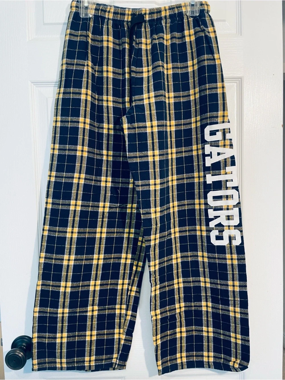 Stone Ridge Gators Navy and Yellow Plaid Flannel Lounge Pants